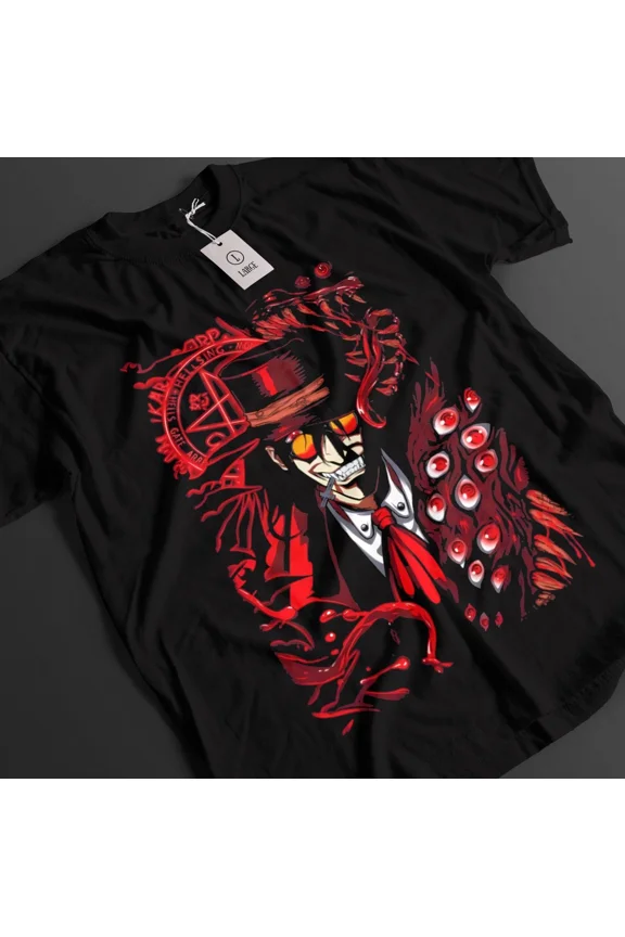 RARE Hellsing Shirt Alucard Tshirt Integra T-Shirt Seras Top Vampire Dark Anime Tee