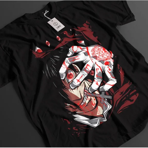 RARE Hellsing Shirt Alucard Tshirt Integra T-Shirt Seras Top Vampire Dark Anime Tee