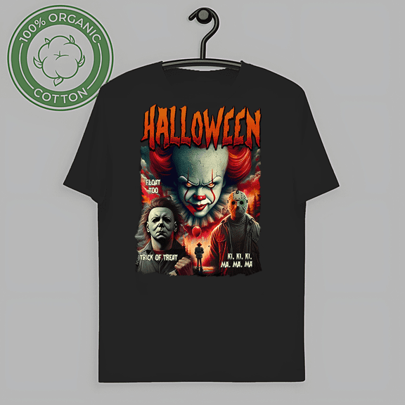 RARE Horror Film Inspired Creepy Clown Shirt, Halloween Scary Movie Tee, Size S - 3XL-TH61333
