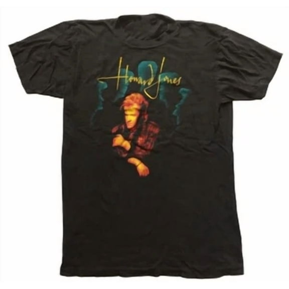 RARE Howard Jones Short Sleeve Heavy Cotton Black All Size Unisex Shirt