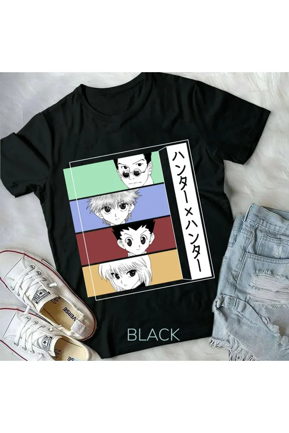 RARE Hunter Hunter Gon Killua Shirt Anime Manga,new Unisex T-Shirt Black
