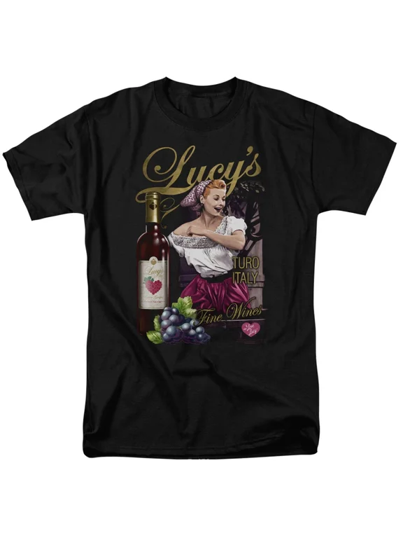 RARE I Love Lucy Bitter Grapes T Shirt Licensed Funny TV Show Tee Black