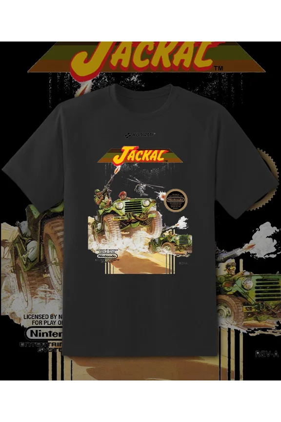 RARE Jackal NES Box art Retro Game shirt S-6XL! Fast Ship!