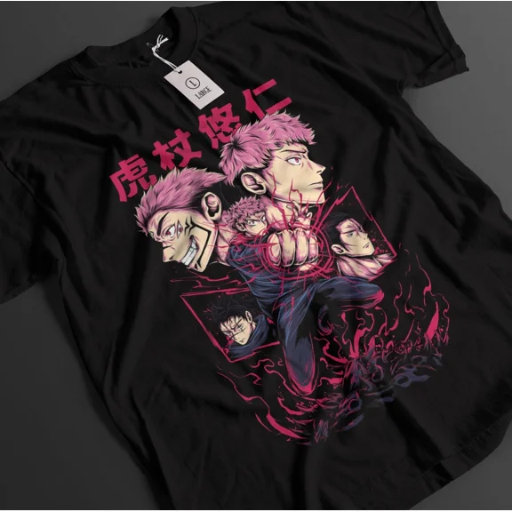 RARE Jujutsu Kaisen Shirt Sukuna T-Shirt Gojo Itadori Megumi Top JJK Anime Unisex Tee