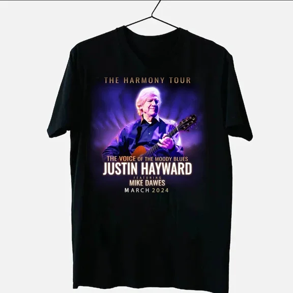 RARE Justin Hayward 'The Harmony Tour' Unisex T-Shirt All Size S-5XL WA529