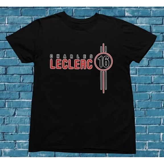 RARE Leclerc 16 T shirt Formula Racing %100 Premium Cotton