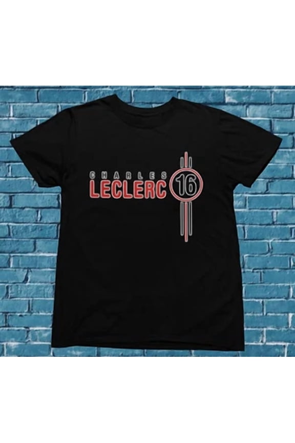 RARE Leclerc 16 T shirt Formula Racing %100 Premium Cotton