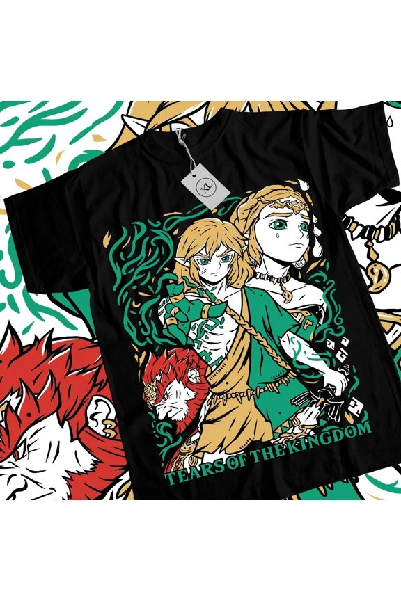 RARE Legend of Zelda Link T-Shirt Zelda Hylian Crest Gifts Funny Shirt All Size