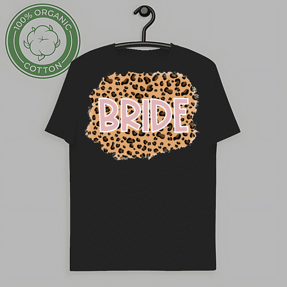 RARE Leopard Print Bride T-Shirt, Cute Bride Shirt, Wifey Shirt, Bridal Shower Gift, Honeymoon Shirt, Just Married Shirt, Bride To Be Tee-TH60856