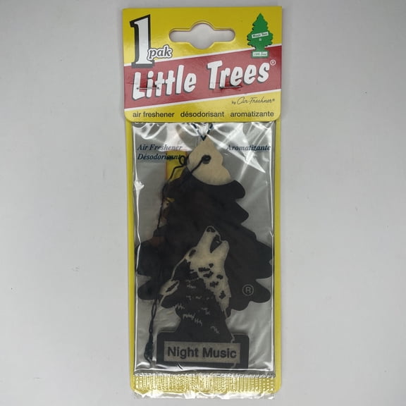 RARE Little Tree Night Music Wolf Hanging Air Freshener Discontinued Scent 2005