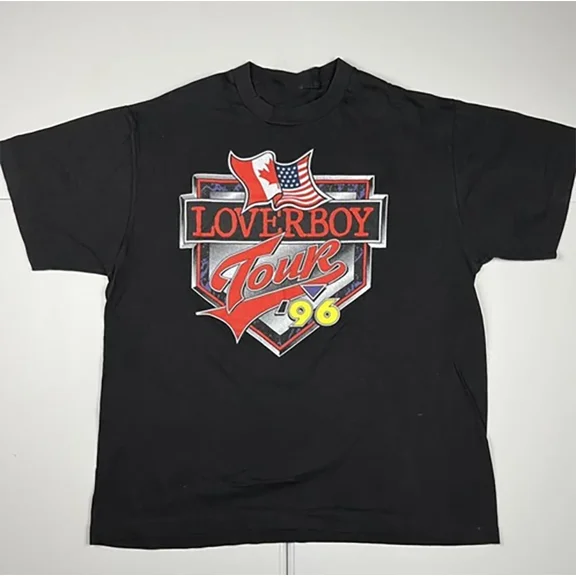 RARE Loverboy Graphic Band Black Unisex T-Shirt S To 5XL DI967