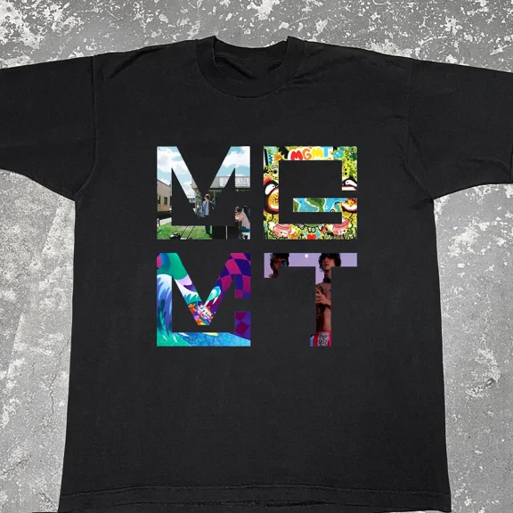 RARE MGMT Albums Short Sleeve Black Tee T-Shirt Unisex All Size S To 5XL AL762