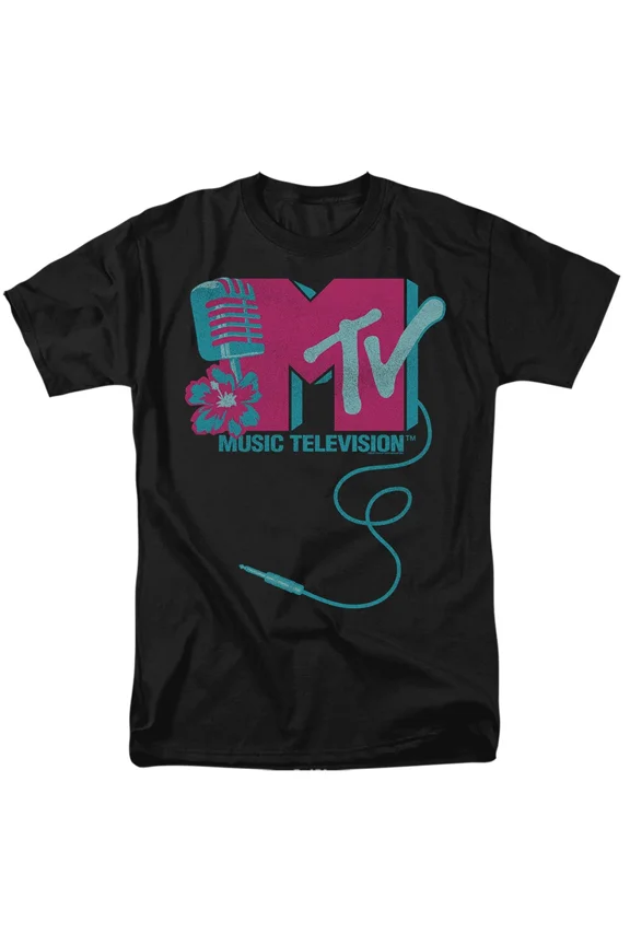 RARE MTV, "Microphone Logo" Mens Unisex T-Shirt -Available sm to 5x -new