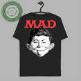 thumbnail image 1 of RARE Mad Magazine Alfred E Newman T-shirt retro 1970's cotton graphic tee WBT349-TH56136, 1 of 2