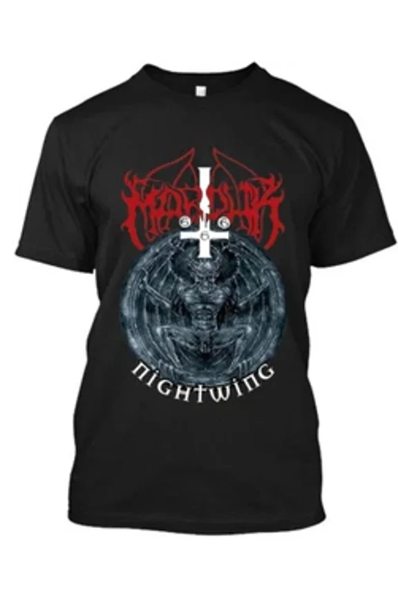 RARE Marduk Nightwing Swedish Music Graphic Art Logo T-Shirt Size S-5XL