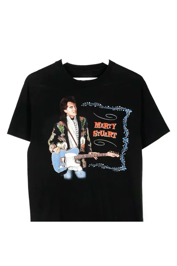 RARE Marty Stuart Album Music Tour Song Adult Tee Cotton T-Shirt Gift All Size S-4XL