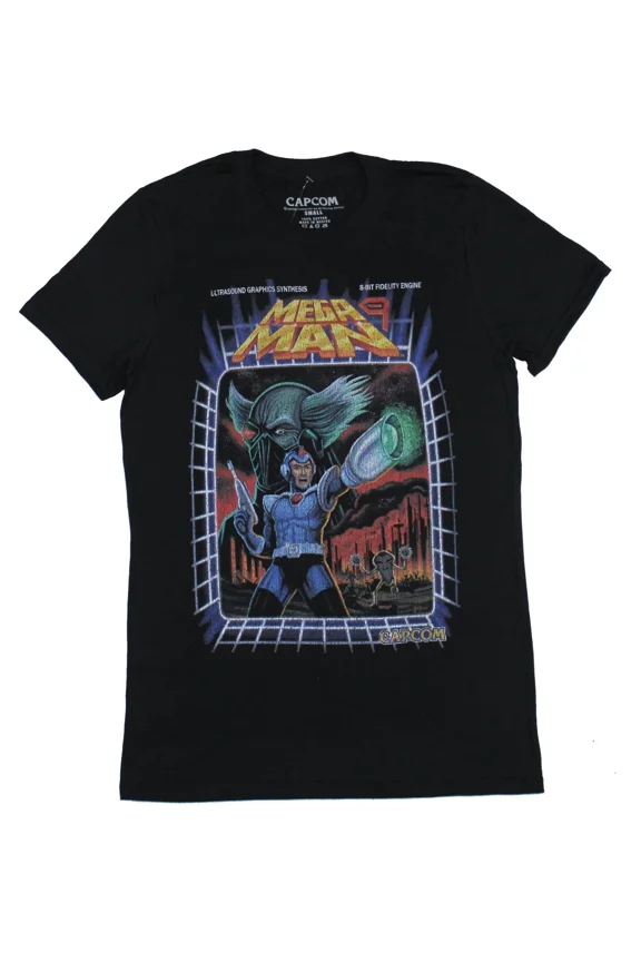 RARE Mega Man 9 Mens T-Shirt - Capcom Megaman Retro Art Image