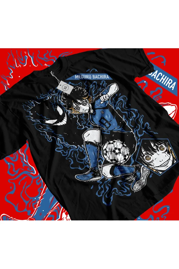 RARE Meguru Bachira T-shirt Blue lock Kunigami,Rin Itoshi,Nagi Anime Manga All Size