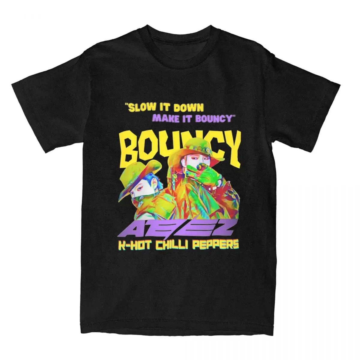 RARE Men Women Group ATEEZ BOUNCY Funk Kpop Shirt Merchandise Casual ...