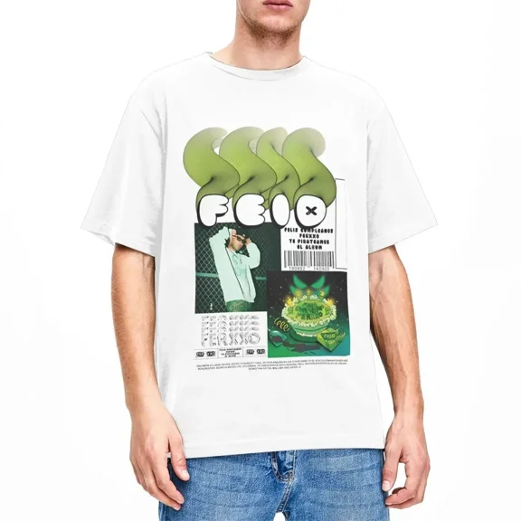 RARE Men Women Shirt Feid Ferxxo Cool Tour 2024 Merchandise Vintage Cotton Short Slee