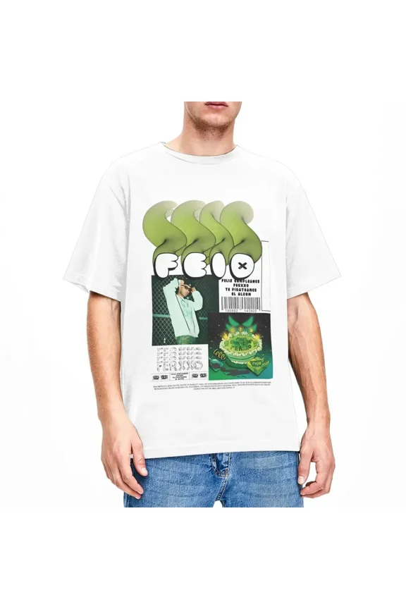 RARE Men Women Shirt Feid Ferxxo Cool Tour 2024 Merchandise Vintage Cotton Short Slee