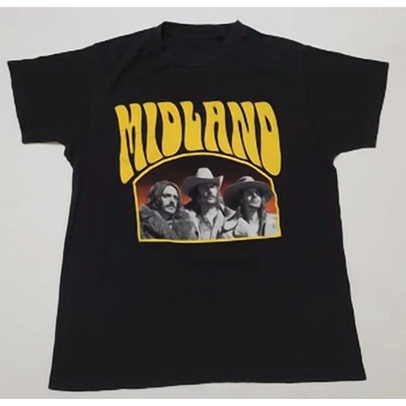 RARE Midland Black Band World Tour Adult Unisex T-Shirt Full Size