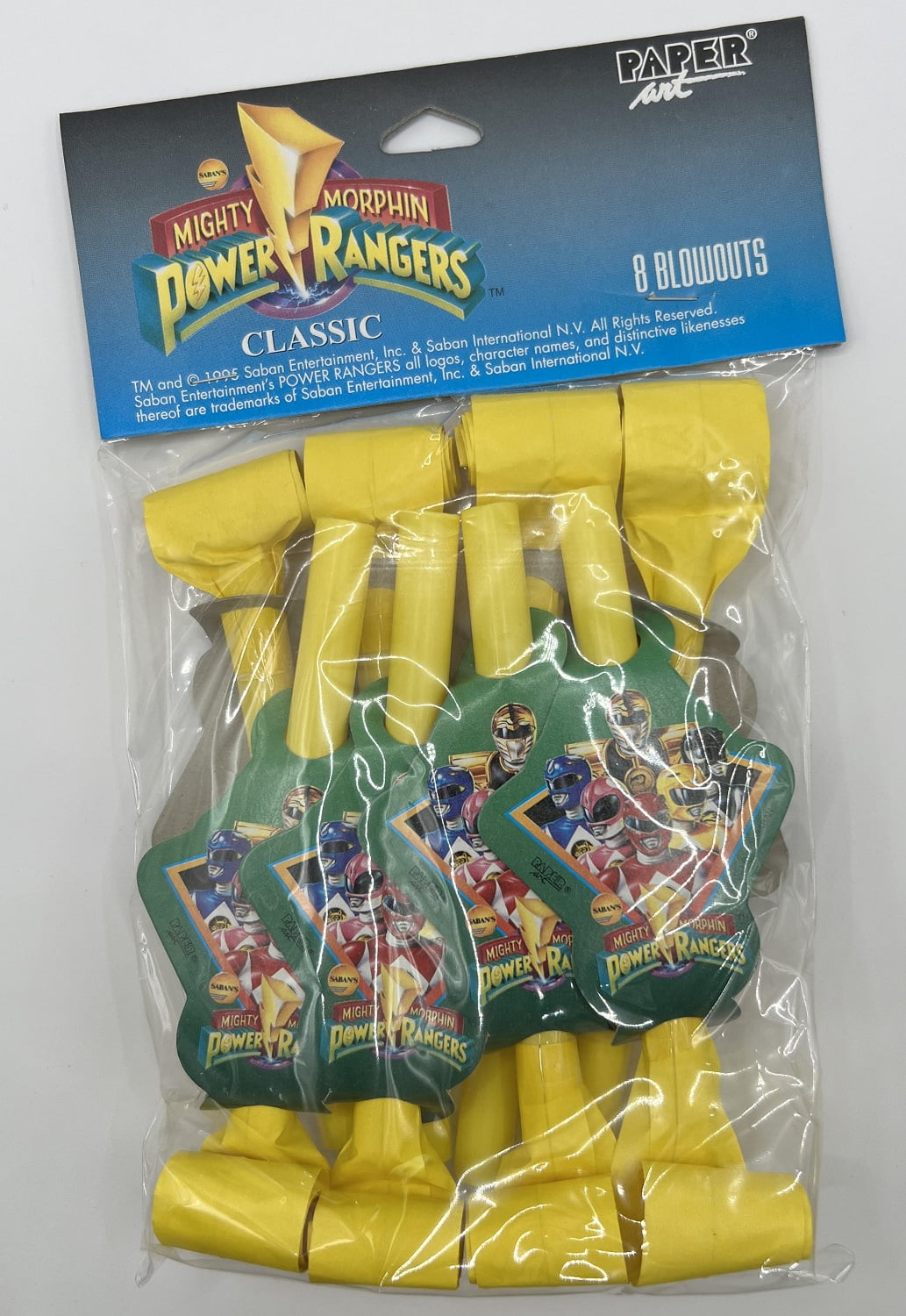 CREATIVE CONVERTING RARE Mighty Morphin Power Rangers Classic Saban Birthday Party Favor Blowouts