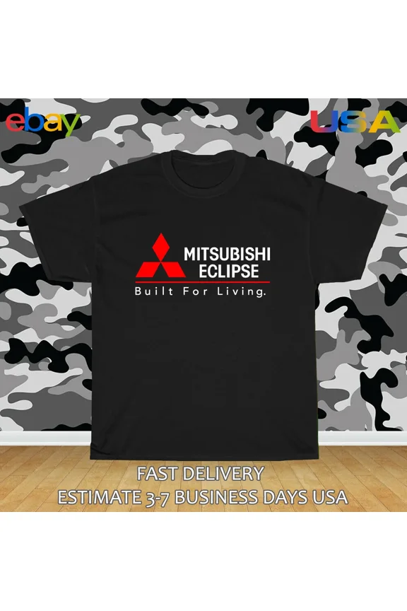 RARE Mitsubishi Eclipse Logo Men's T-Shirt American Size T-Shirt