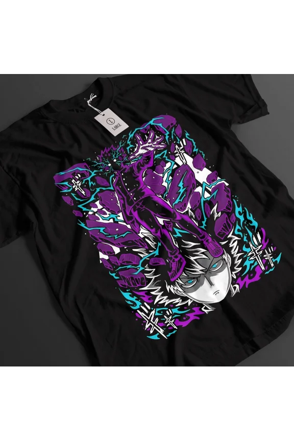 RARE Mob Psycho 100 Shirt Shigeo Kageyama Tshirt Reigen T-Shirt Ritsu Teru Anime Tee