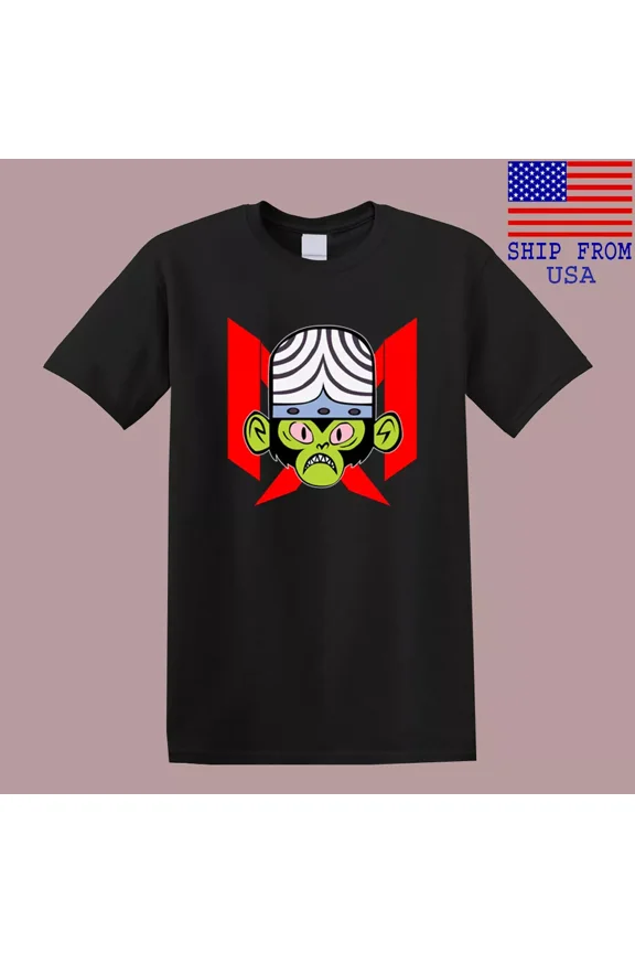 RARE Mojo Jojo Head Cartoon TV Show Men's Black T-Shirt Size S-5XL