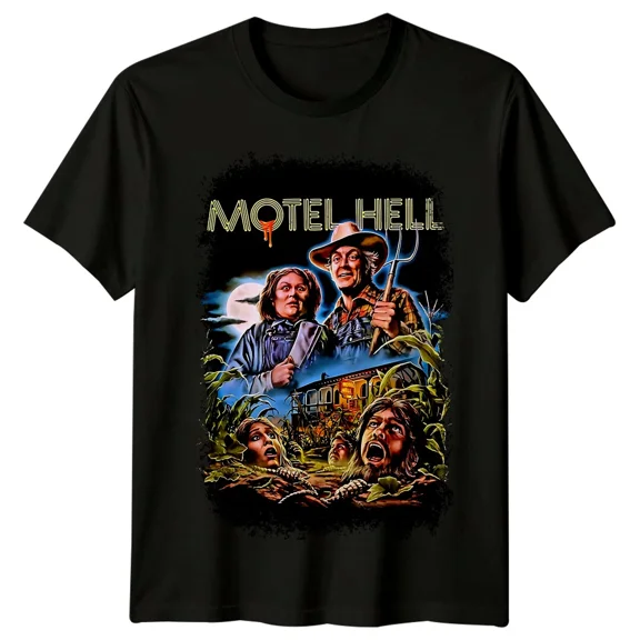 RARE Motel Hell (1980) Movie Poster Inspired T-Shirt Retro 80s Tee