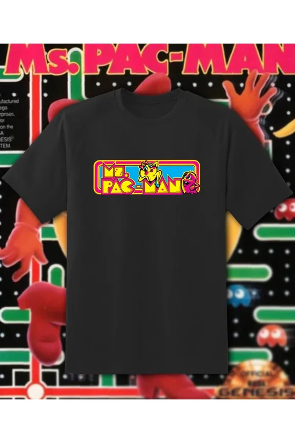 VINTAGE Ms. Pac Man Main Retro Video game arcade T Shirt Adult & Youth Sizes Fast Ship