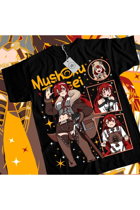 RARE Mushoku Tensei Roxy Migurida T-Shirt Jobless Reincarnation Anime Shirt All Size