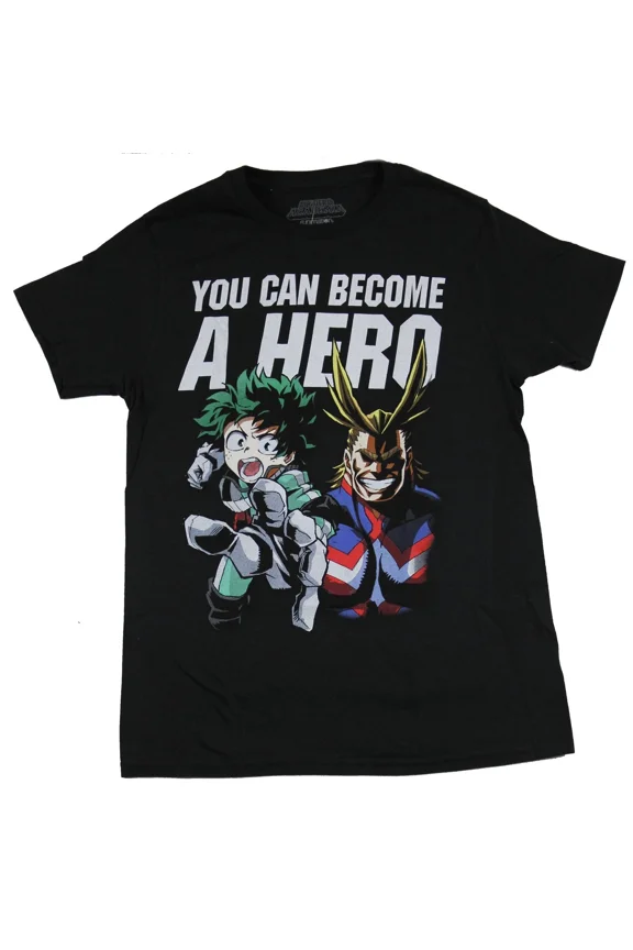 RARE My Hero Academia Adult New T-Shirt - You Can Become a Hero Pic
