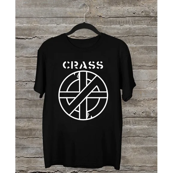 RARE NEW CRASS Band Logo Classic Black Size S to 3XL T-Shirt