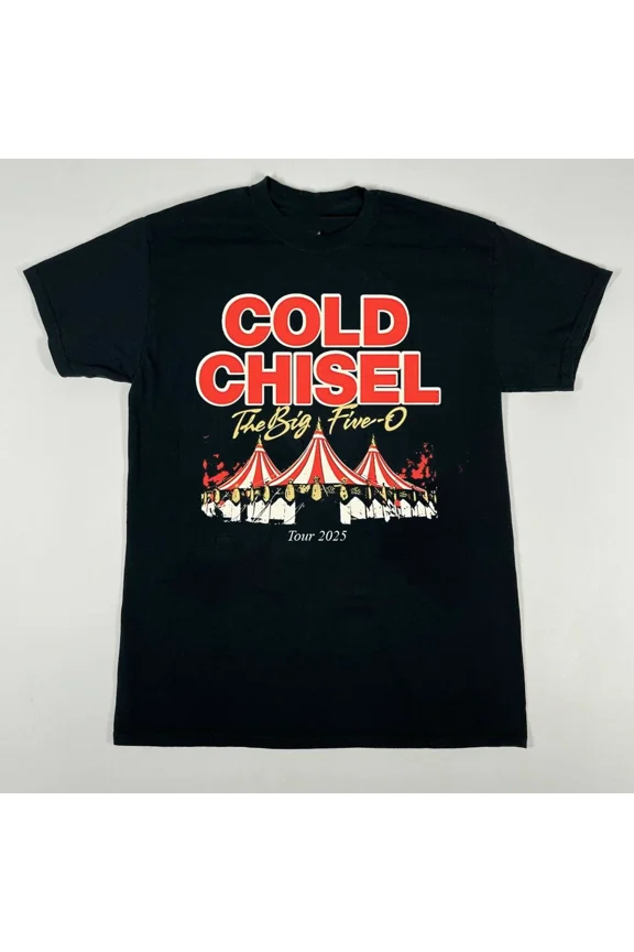 RARE NEW Cold Chisel Denim The Big Five-o Tour 2024-2025 Gift For Fan T-shirt HRN656