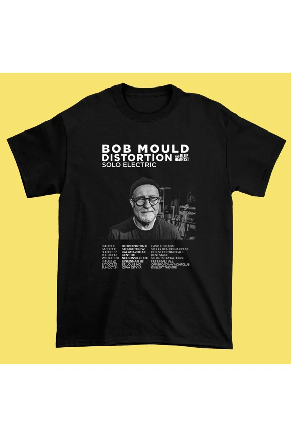 RARE NEW HOT Bob Mould Black Cotton All size S-5XL Gift For Fans T-shirt HRB424