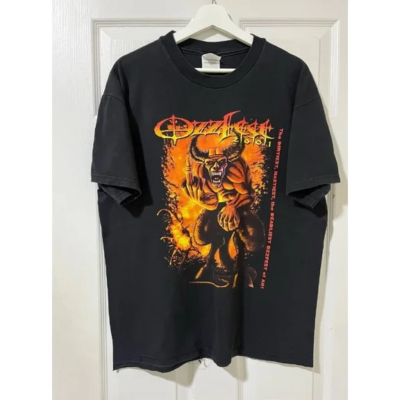 RARE NEW! Ozzfest 2001 Black T-shirt For Men a Women All Size S-4XL Fan Gift