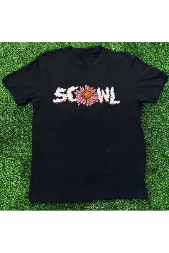 RARE NEW SCOWL Band Flower Logo Classic Gift For Lover Black All Size Shirt AG2161