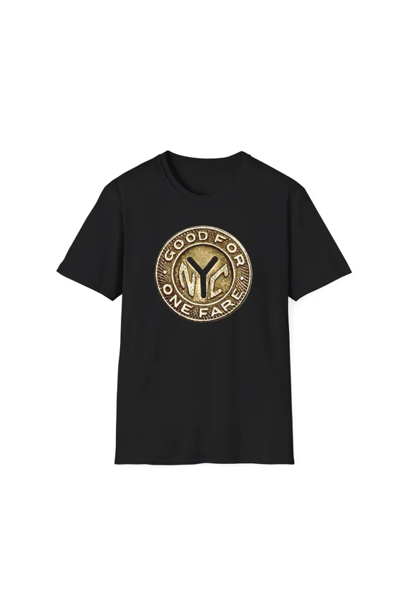 RARE NYC Tribute Subway Token Nostalgia Softstyle T-Shirt