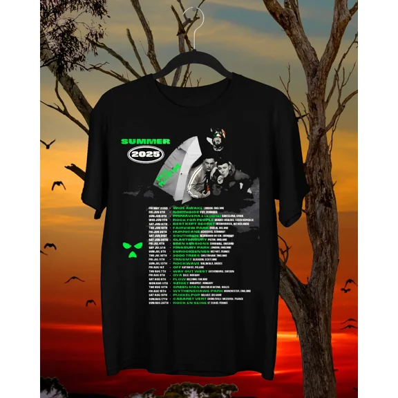 RARE New Kneecap Band Summer Tour Gift For Fan S to 5XL Black T-shirt MD1045