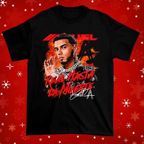 RARE New Rare! Anuel AA For Fans Cotton All Size Men Women Black Shirt BL155