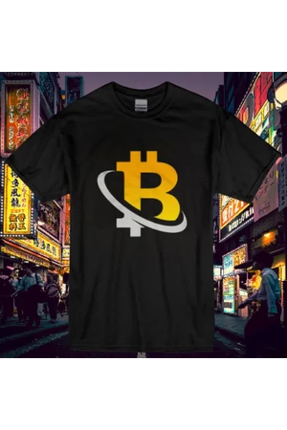 RARE New Shirt Bitcoin Logo T Shirt Funny Size S to 5XL