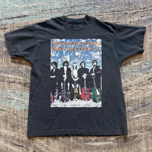 RARE New! Traveling Wilburys Unisex Black T-shirt Size S-5XL