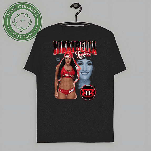 RARE Nikki Bella Fearless Full Body Black T-shirt-TH59507