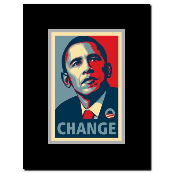 RARE Obama Campaign Poster - CHANGE Framed Movie Poster