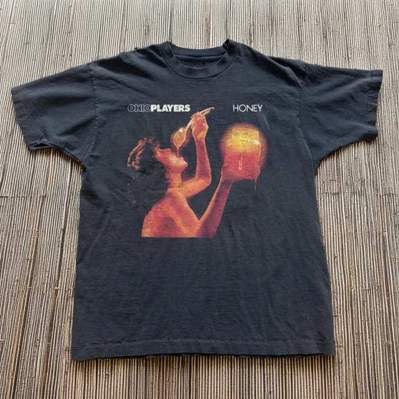RARE Ohio Players Honey Rock Band Unisex Black T-shirt Size S-5XL