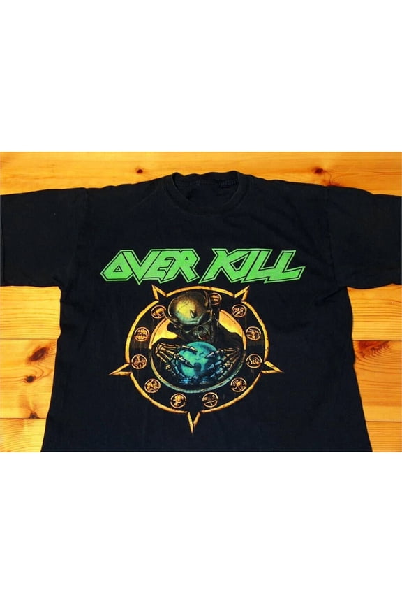 RARE Overkill Band Cotton Unisex Black T-shirt Cotton All Size S-345XL