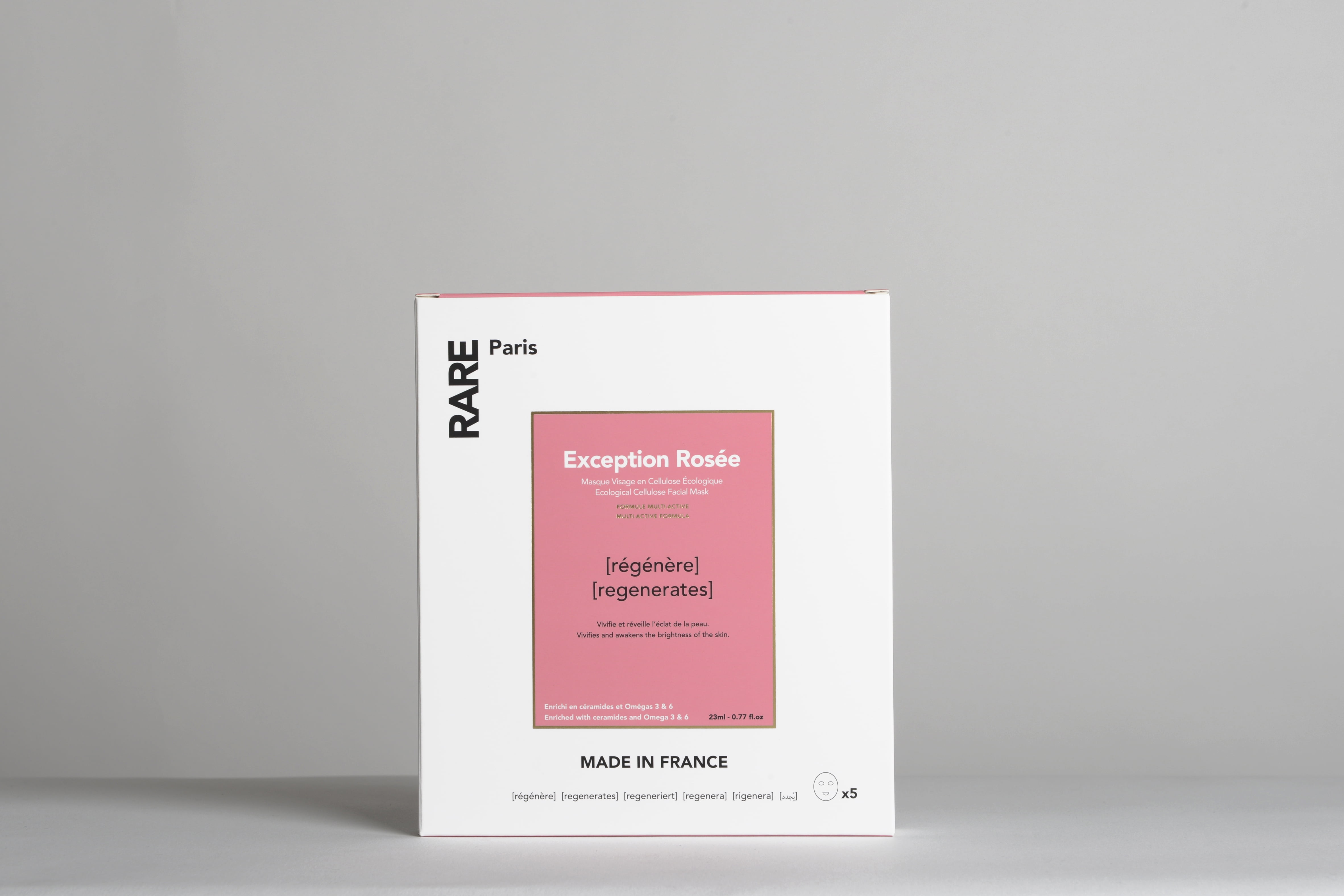 RARE Paris Exception Rosee Regenerating Face Mask Box 5 ct