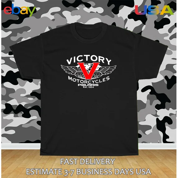RARE Polaris Motorcycle Victory Logo Men's T-Shirt American Size T-Shirt
